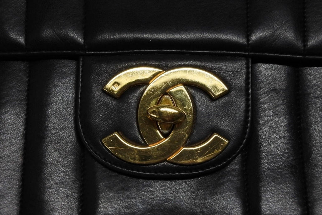 Chanel Mademoiselle S Flap Chain Shoulder Bag CC Logo Lambskin Gold — view 5