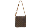 Louis Vuitton Monogram Musette Salsa Shoulder Bag Brown Vachetta Leather Gold