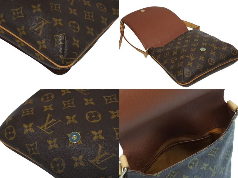 Louis Vuitton Monogram Musette Salsa Shoulder Bag Brown Vachetta Leather Gold — view 7