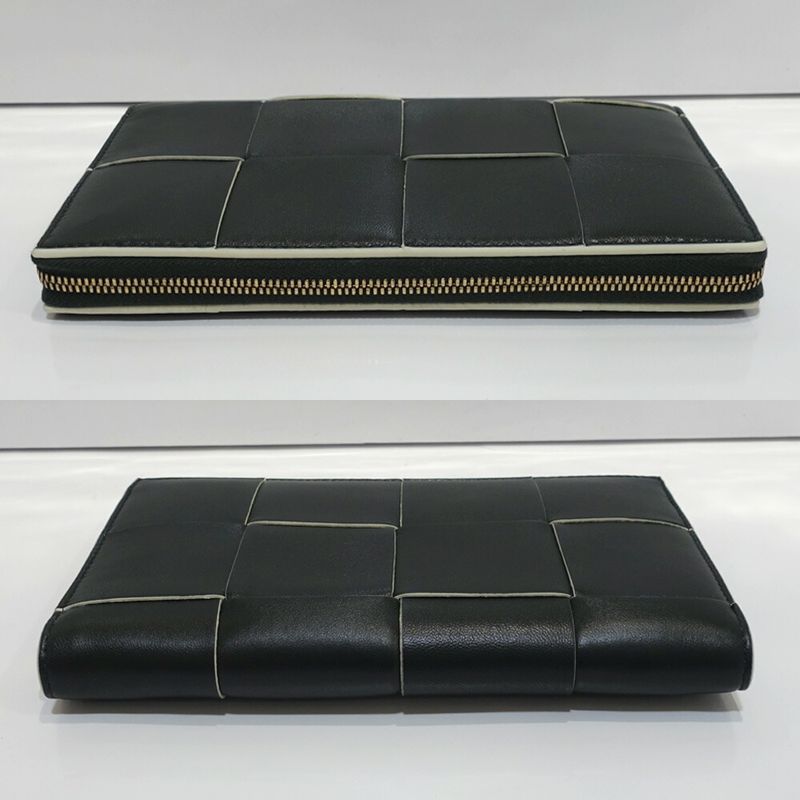 Bottega Veneta Cassette Zip Around Wallet RFID Intrecciato Leather — view 3