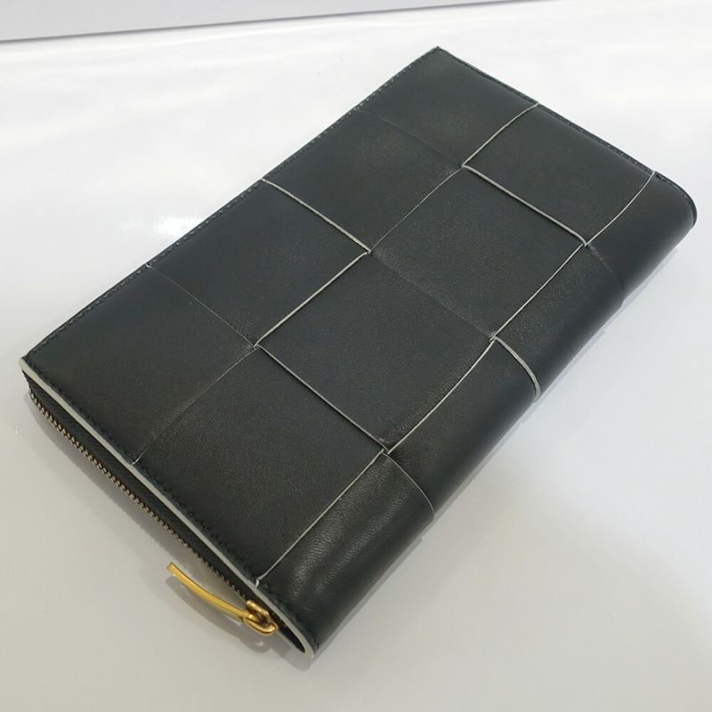 Bottega Veneta Cassette Zip Around Wallet RFID Intrecciato Leather — view 8