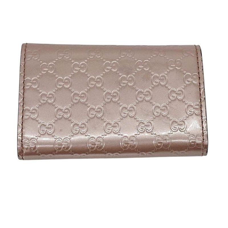 Gucci 6 key Case Guccissima Heart Double G Pink — view 4