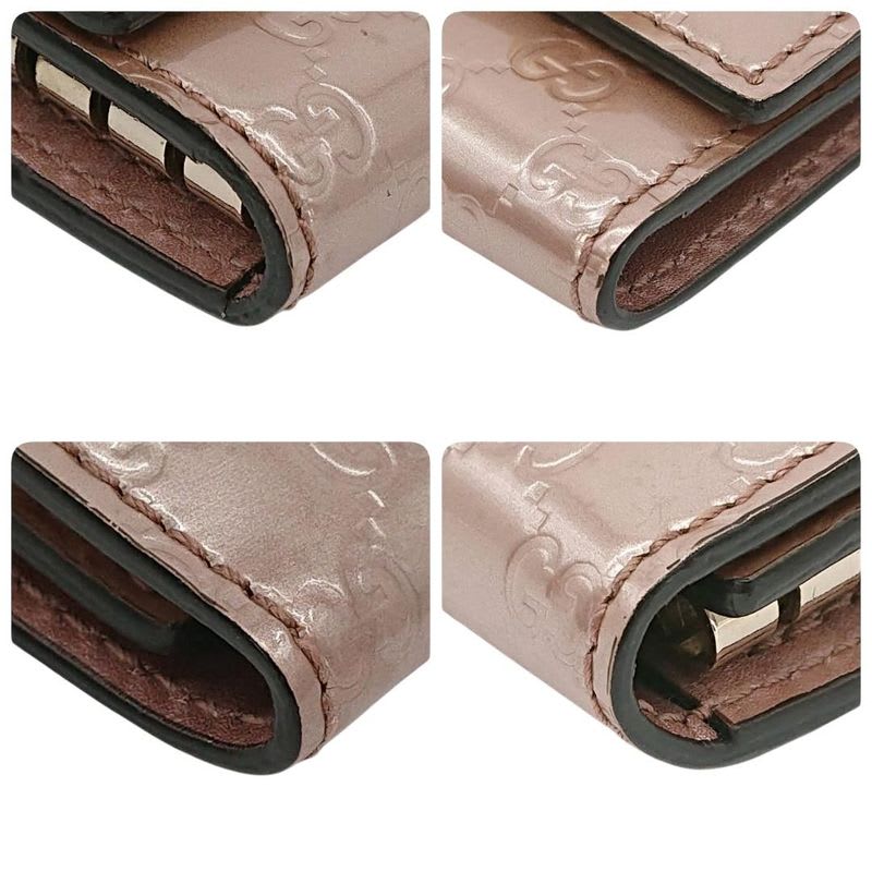 Gucci 6 key Case Guccissima Heart Double G Pink — view 7
