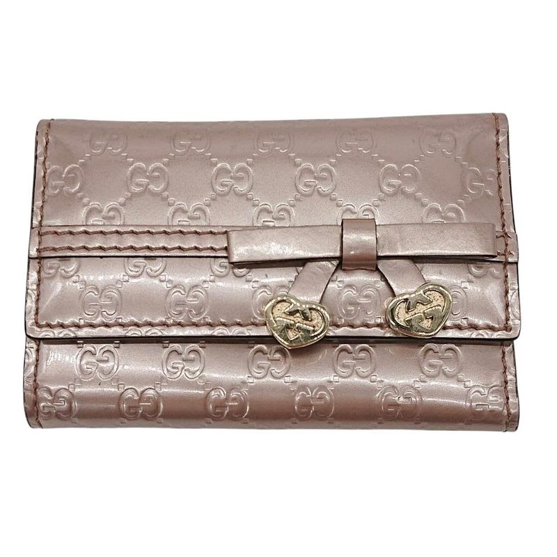 Gucci 6 key Case Guccissima Heart Double G Pink — view 2