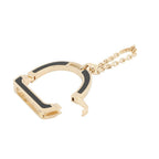 Hermes Glove Holder Ideal Black Champagne Gold Metal Gloves — view 4