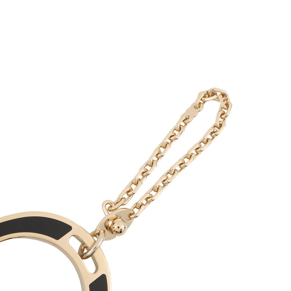 Hermes Glove Holder Ideal Black Champagne Gold Metal Gloves — view 3