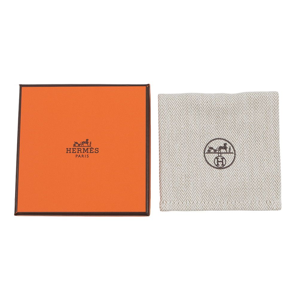 Hermes Glove Holder Ideal Black Champagne Gold Metal Gloves — view 8