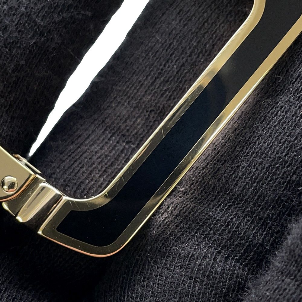 Hermes Glove Holder Ideal Black Champagne Gold Metal Gloves — view 5