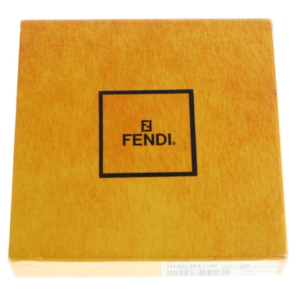 Fendi Zucca Pattern Bifold Wallet Compact Card Case Brown Leather — view 6