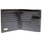 Fendi Zucca Pattern Bifold Wallet Compact Card Case Brown Leather — view 4