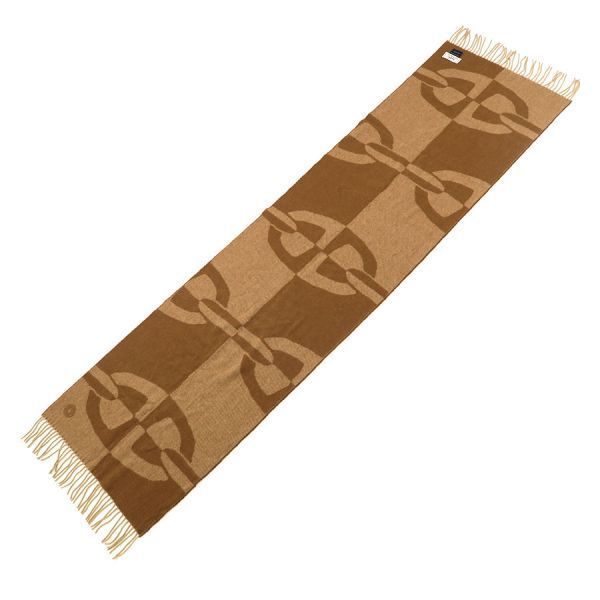 Hermes Avalon III Brown Wool Scarf — view 3
