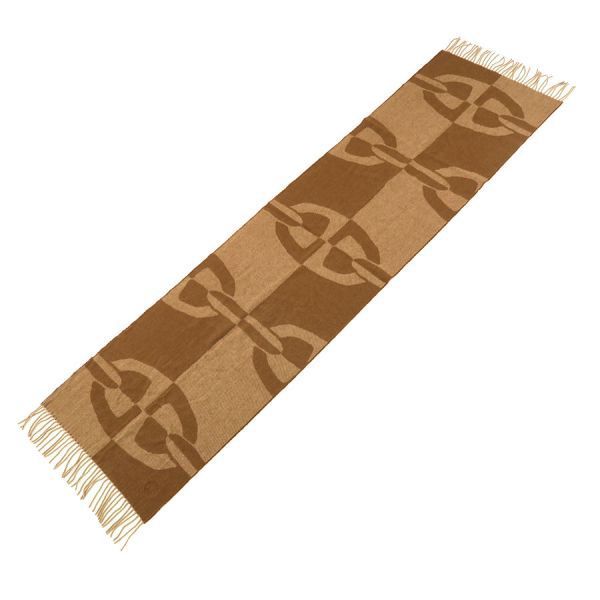 Hermes Avalon III Brown Wool Scarf — view 2