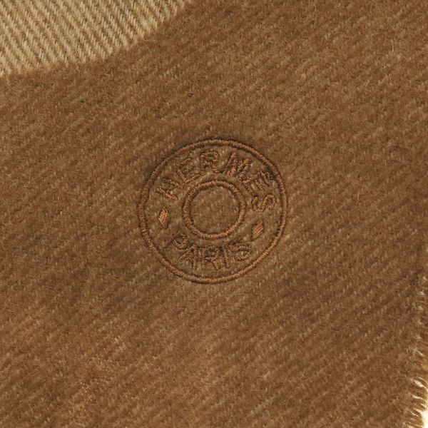 Hermes Avalon III Brown Wool Scarf — view 4