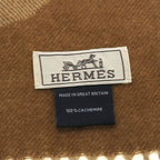 Hermes Avalon III Brown Wool Scarf — view 7