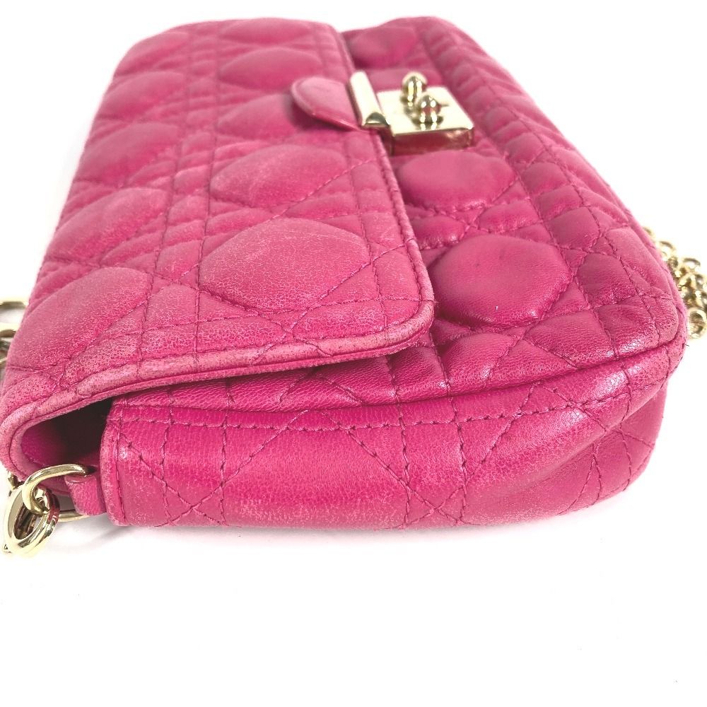 Dior Cannage Logo Leather Pink — view 8