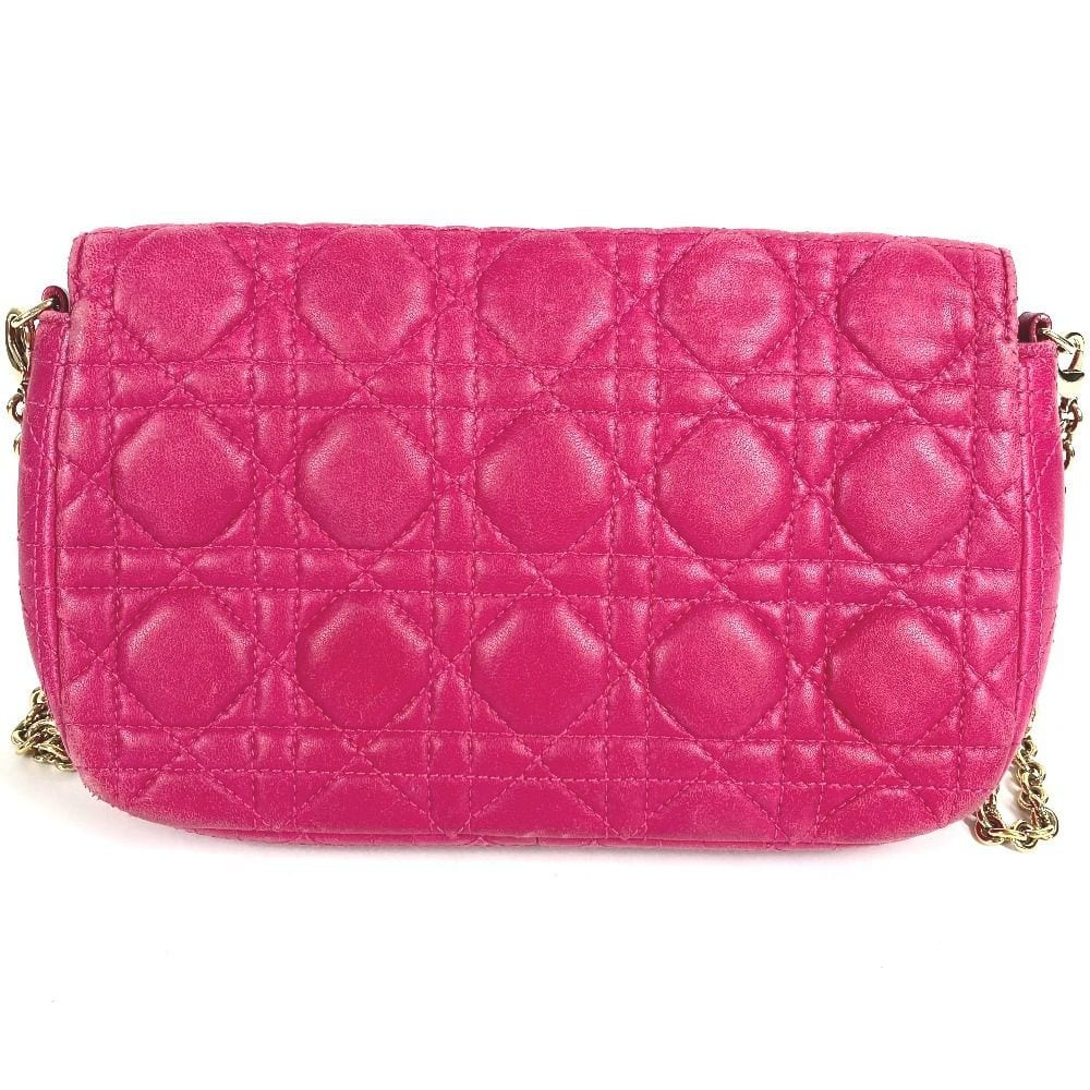 Dior Cannage Logo Leather Pink — view 2