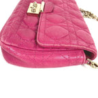 Dior Cannage Logo Leather Pink — view 4