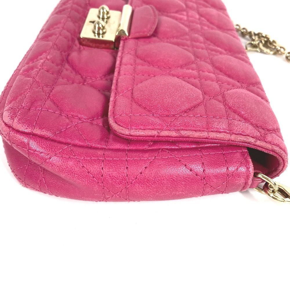 Dior Cannage Logo Leather Pink — view 4