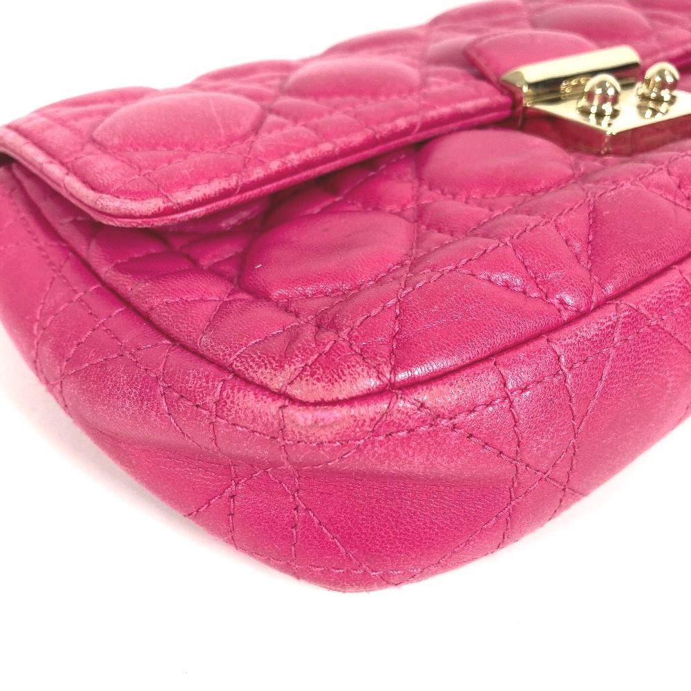 Dior Cannage Logo Leather Pink — view 7