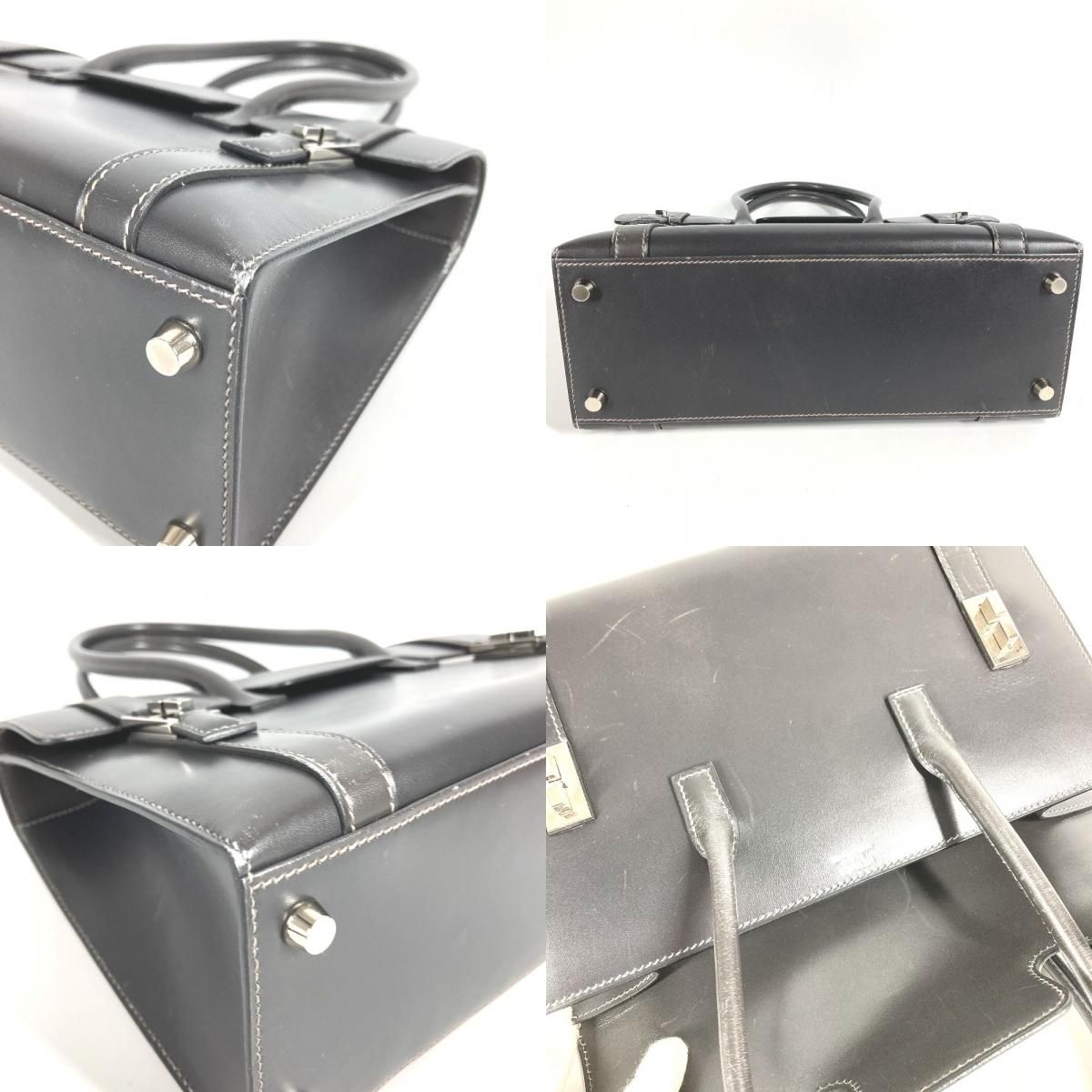 Hermes Handbag Drag 27 Leather Gray — view 7