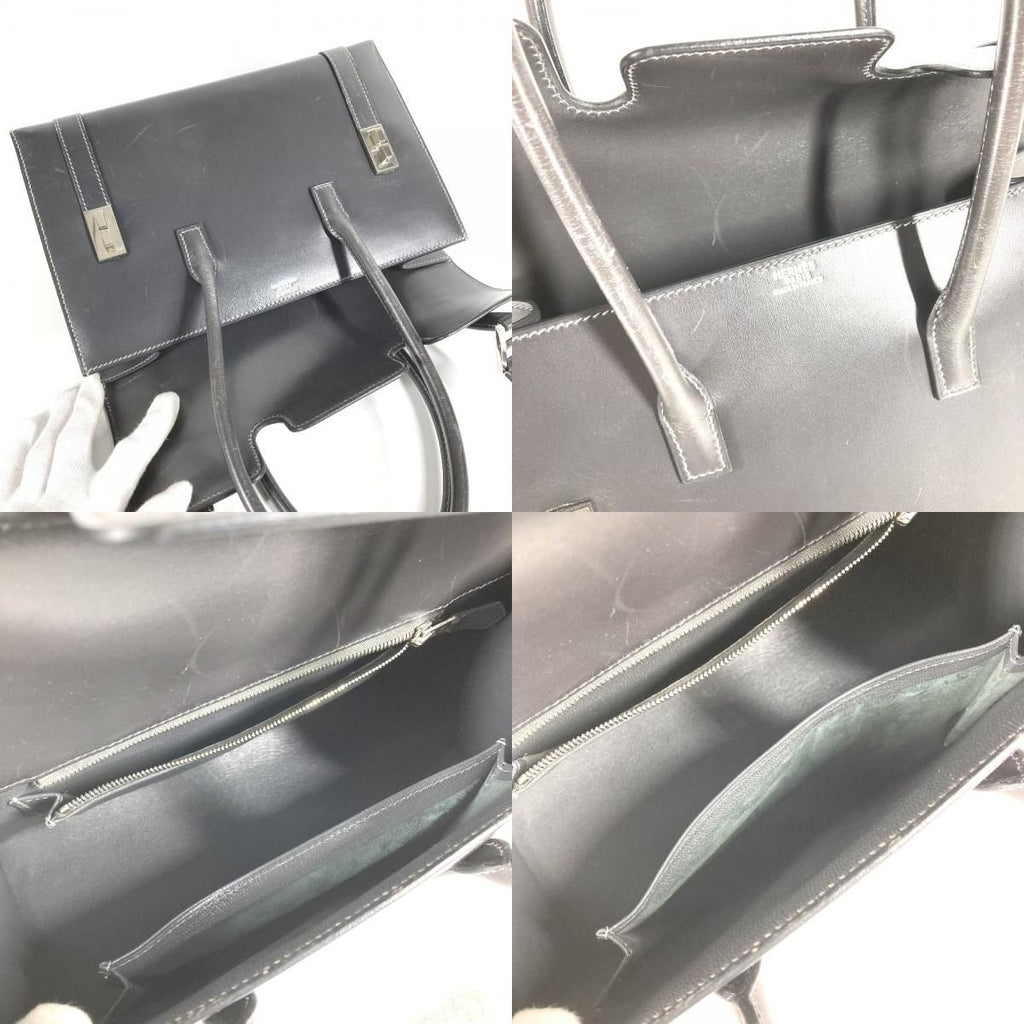 Hermes Handbag Drag 27 Leather Gray — view 8