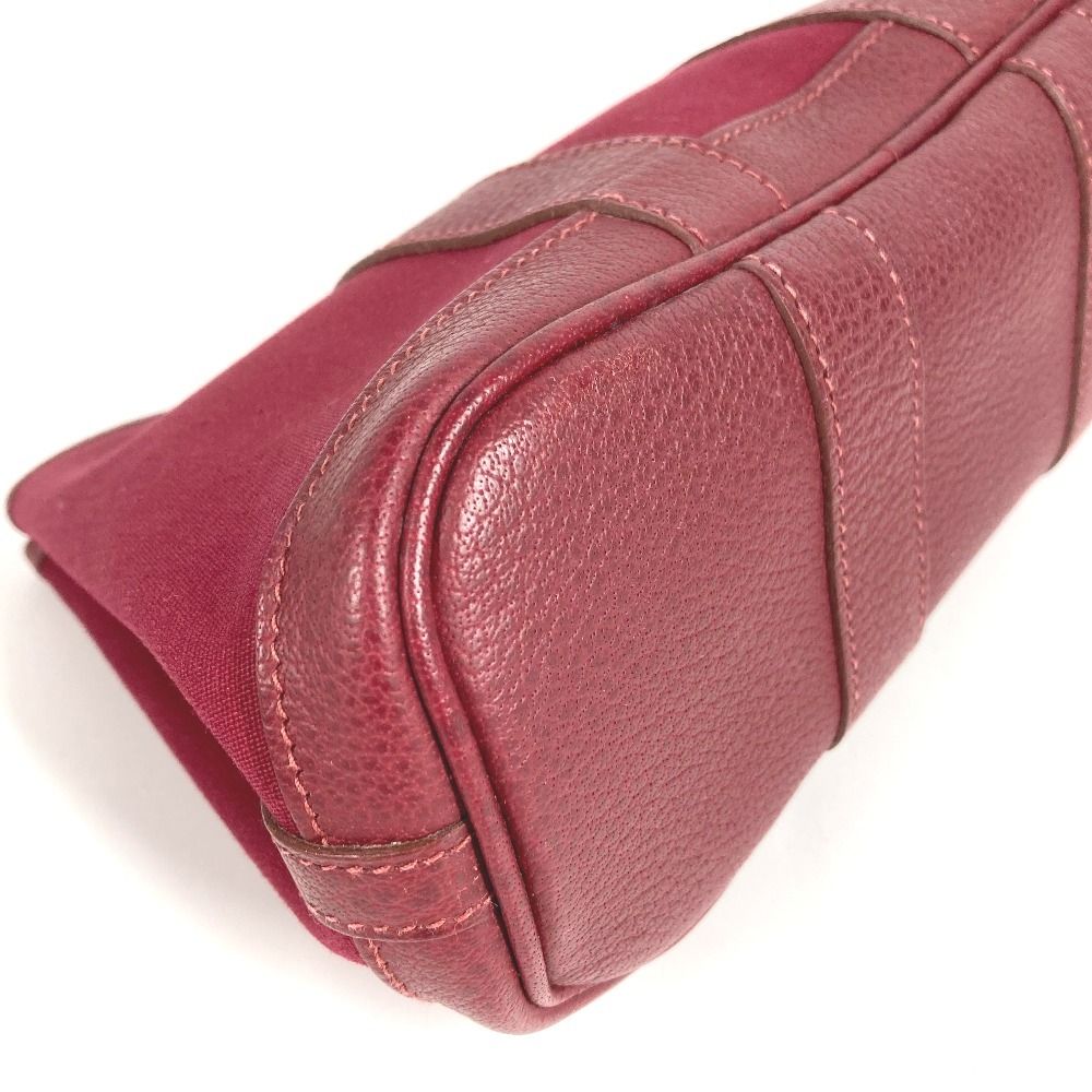 Hermes Pouch Garden Party Ttpm Toile Officier Red — view 5