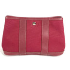 Hermes Pouch Garden Party Ttpm Toile Officier Red — view 3