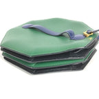 Hermes Shoulder Bag Bandoneon Leather Green Blue — view 3
