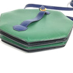 Hermes Shoulder Bag Bandoneon Leather Green Blue — view 4