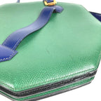 Hermes Shoulder Bag Bandoneon Leather Green Blue — view 5