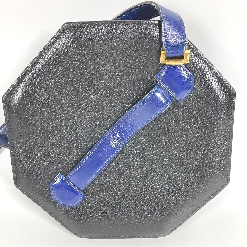 Hermes Shoulder Bag Bandoneon Leather Green Blue — view 2