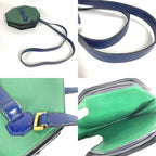 Hermes Shoulder Bag Bandoneon Leather Green Blue — view 8