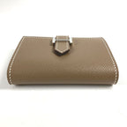 Hermes Card Case Bearn H Logo Leather Etoupe Beige — view 4