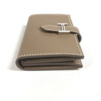 Hermes Card Case Bearn H Logo Leather Etoupe Beige — view 5