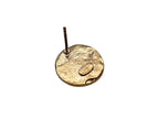 Chanel CC Logo Round Earrings 16 Rhinestone Color Stone Gold Metal — view 6