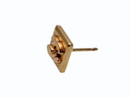 Chanel CC Logo Earrings 02 Turnlock Matte Gold Metal — view 3