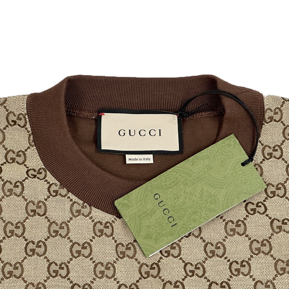 Gucci Set GG Canvas Cotton Jersey Brown Beige XS — view 6