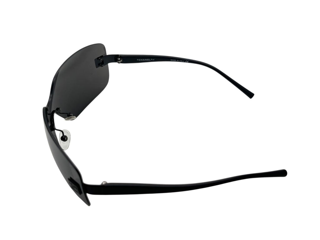 Chanel Rimless Sunglasses Eyewear 120 CC Logo Black — view 8