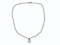 Chanel CC Logo Necklace 11 44 Rhinestone Metal Clear Silver