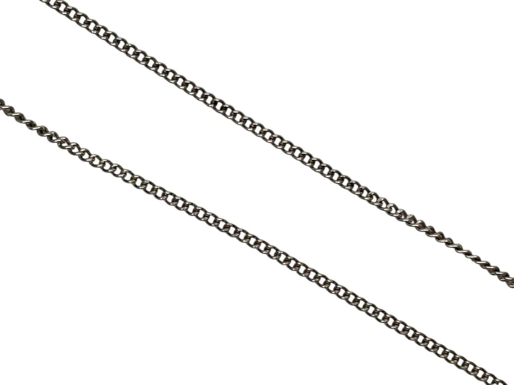 Chanel CC Logo Necklace 11 44 Rhinestone Metal Clear Silver — view 6
