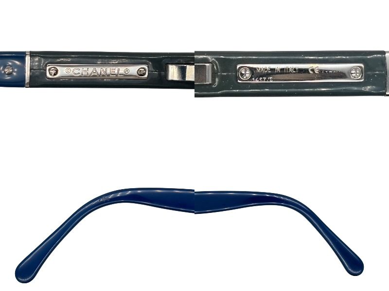 Chanel Wellington Sunglasses Eyewear CC Logo Enamel Acetate Blue Green — view 8