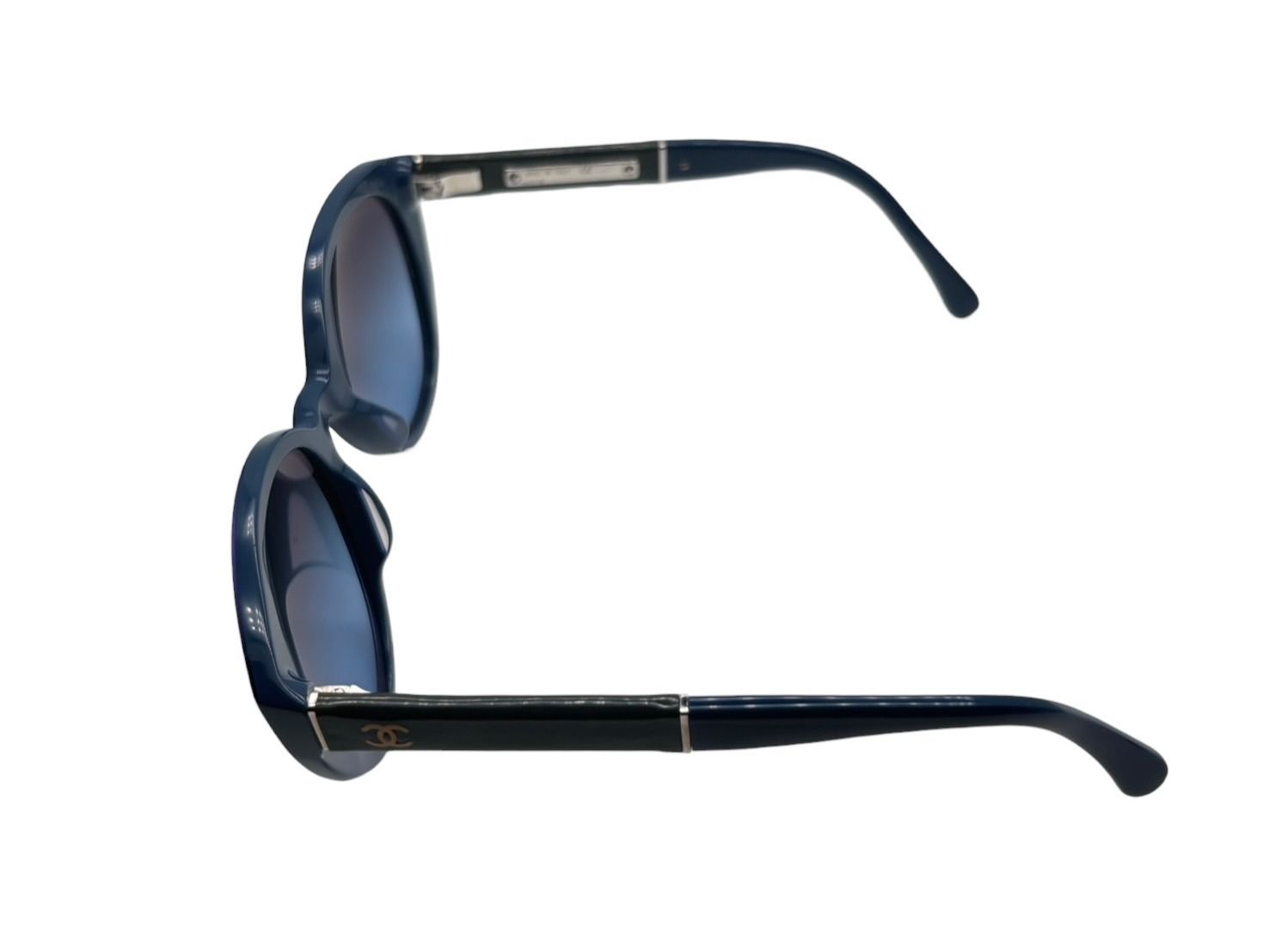 Chanel Wellington Sunglasses Eyewear CC Logo Enamel Acetate Blue Green — view 6