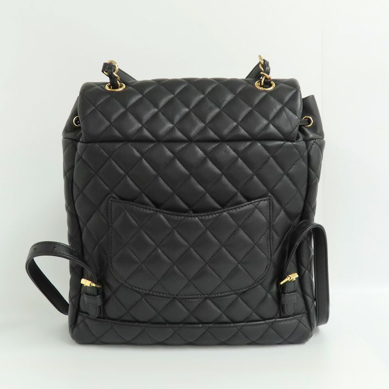 Chanel Spirit Chain Backpack Quilted Black — view 3