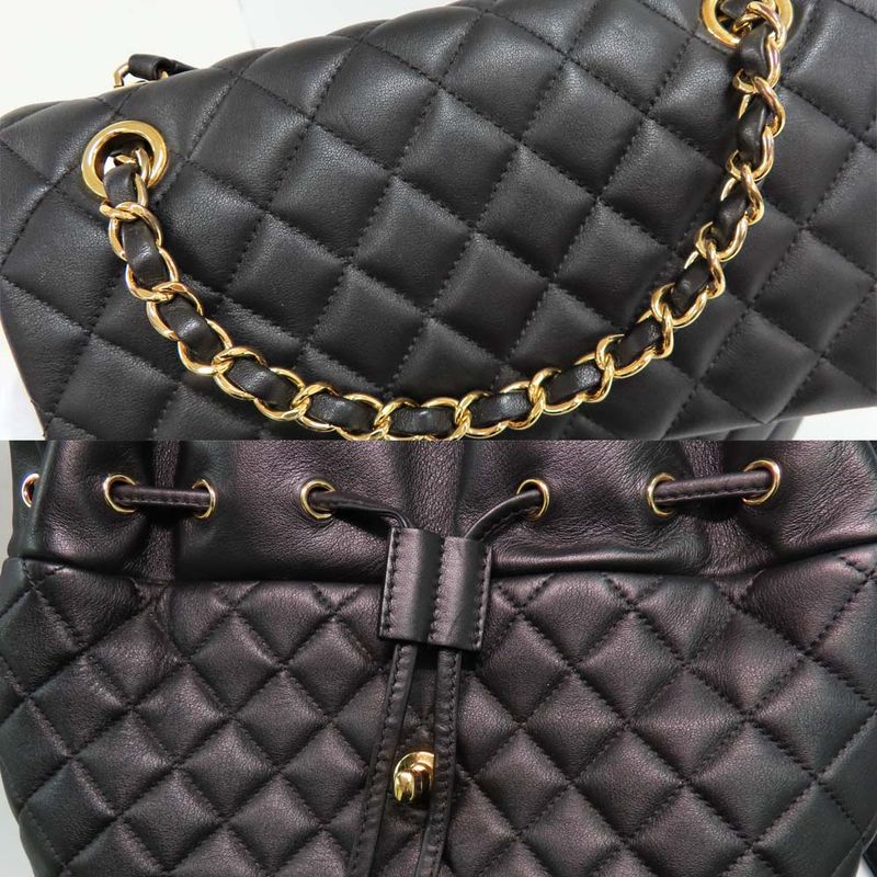 Chanel Spirit Chain Backpack Quilted Black — view 8