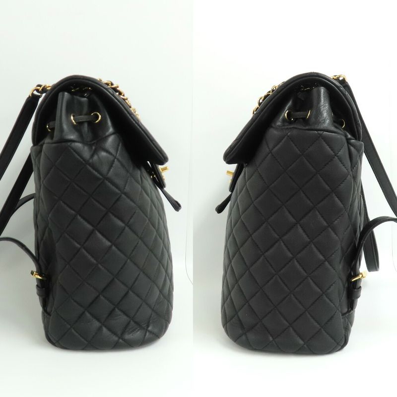 Chanel Spirit Chain Backpack Quilted Black — view 4