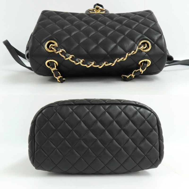 Chanel Spirit Chain Backpack Quilted Black — view 5