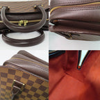 Louis Vuitton Triana Damier Ebene Handbag Brown Gold Hardware — view 9
