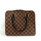 Louis Vuitton Triana Damier Ebene Handbag Brown Gold Hardware — view 3