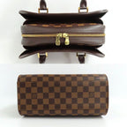 Louis Vuitton Triana Damier Ebene Handbag Brown Gold Hardware — view 5