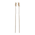 Saint Laurent Cassandra Leather Earring Chain Metal